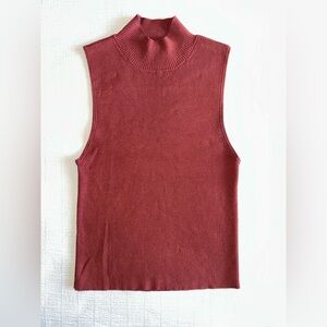 Madewell Sleeveless Mock Neck Tank - Rust